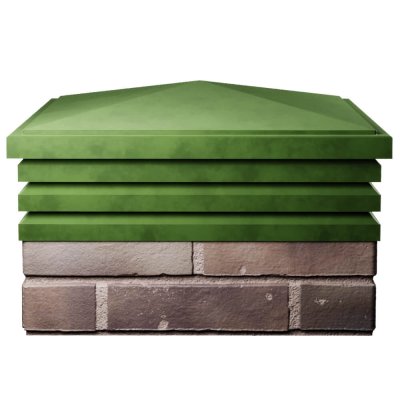 Колпак Бона Зеленый с посадкой 2х2 кирпича (513х513мм) фото 1