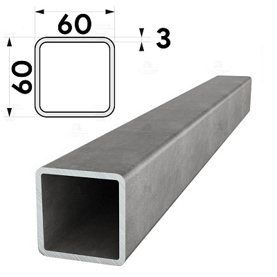 Труба профильная 60х60х3мм длина 6 метров