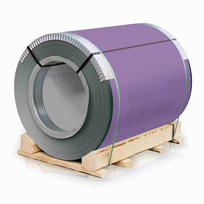 Рулон стали полиэстер RAL4005 Сиреневый 0.45х1250мм закрытый