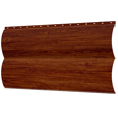 Сайдинг металлический Блок-Хаус под бревно дерево Античный Дуб 3D SteelArt фото Центр Металлокровли