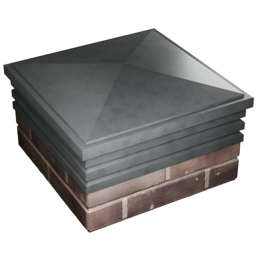 Колпак Бона Серый с посадкой 2х2 кирпича (513х513мм) фото 3