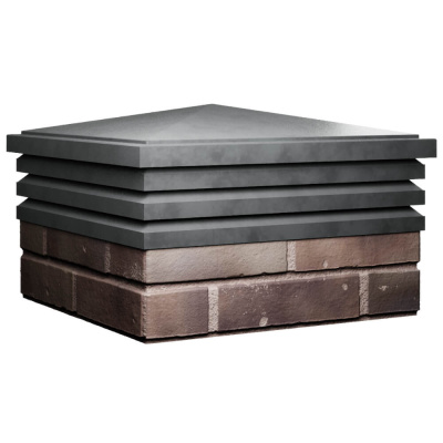 Колпак Бона Серый с посадкой 2х2 кирпича (513х513мм) фото 2